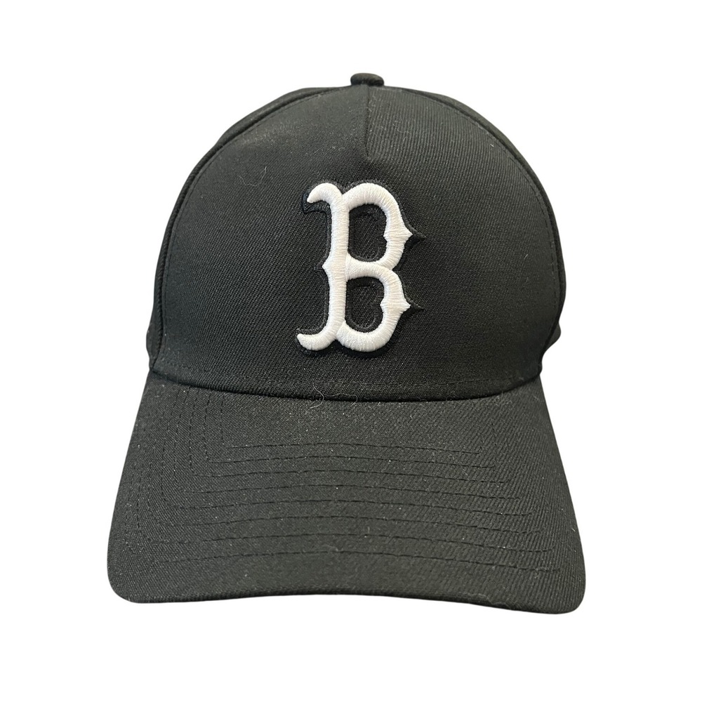 New Era 9FORTY Hat Mens OSFM Black Boston Red Sox B Logo Snapback Baseball Cap